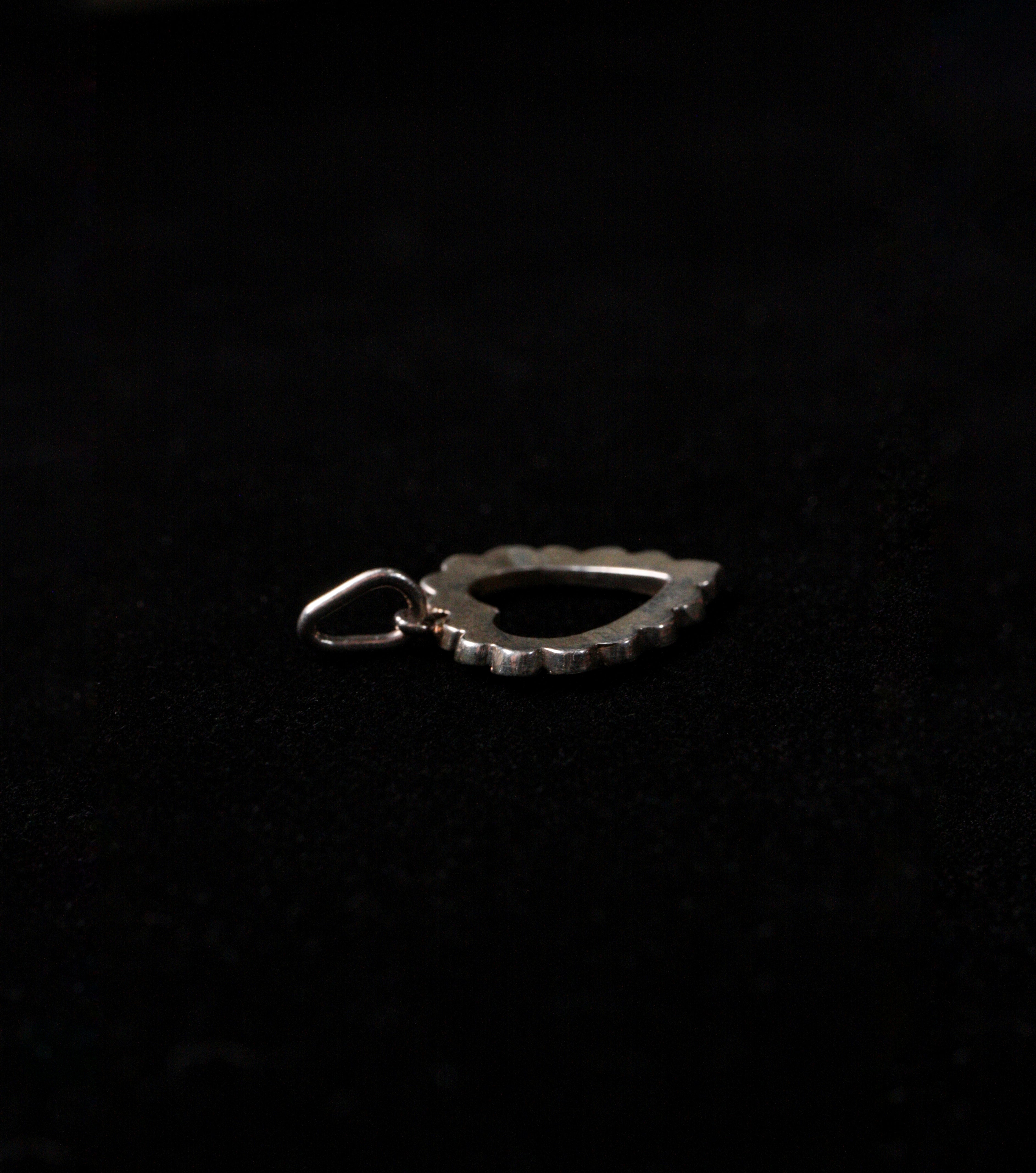 Victorian Silver Turquoise Heart Pendant