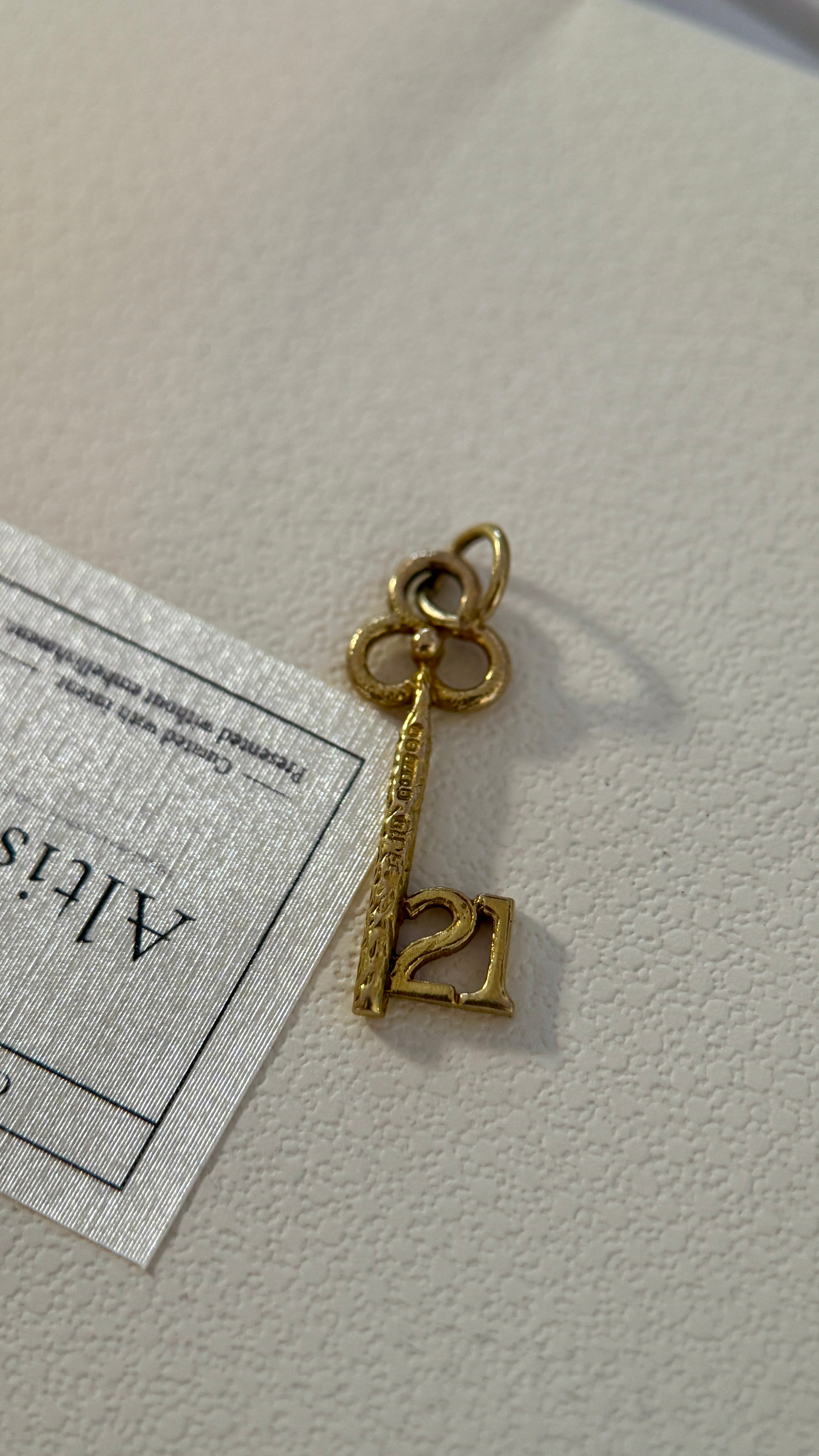 Vintage Georg Jensen “21” Key Charm