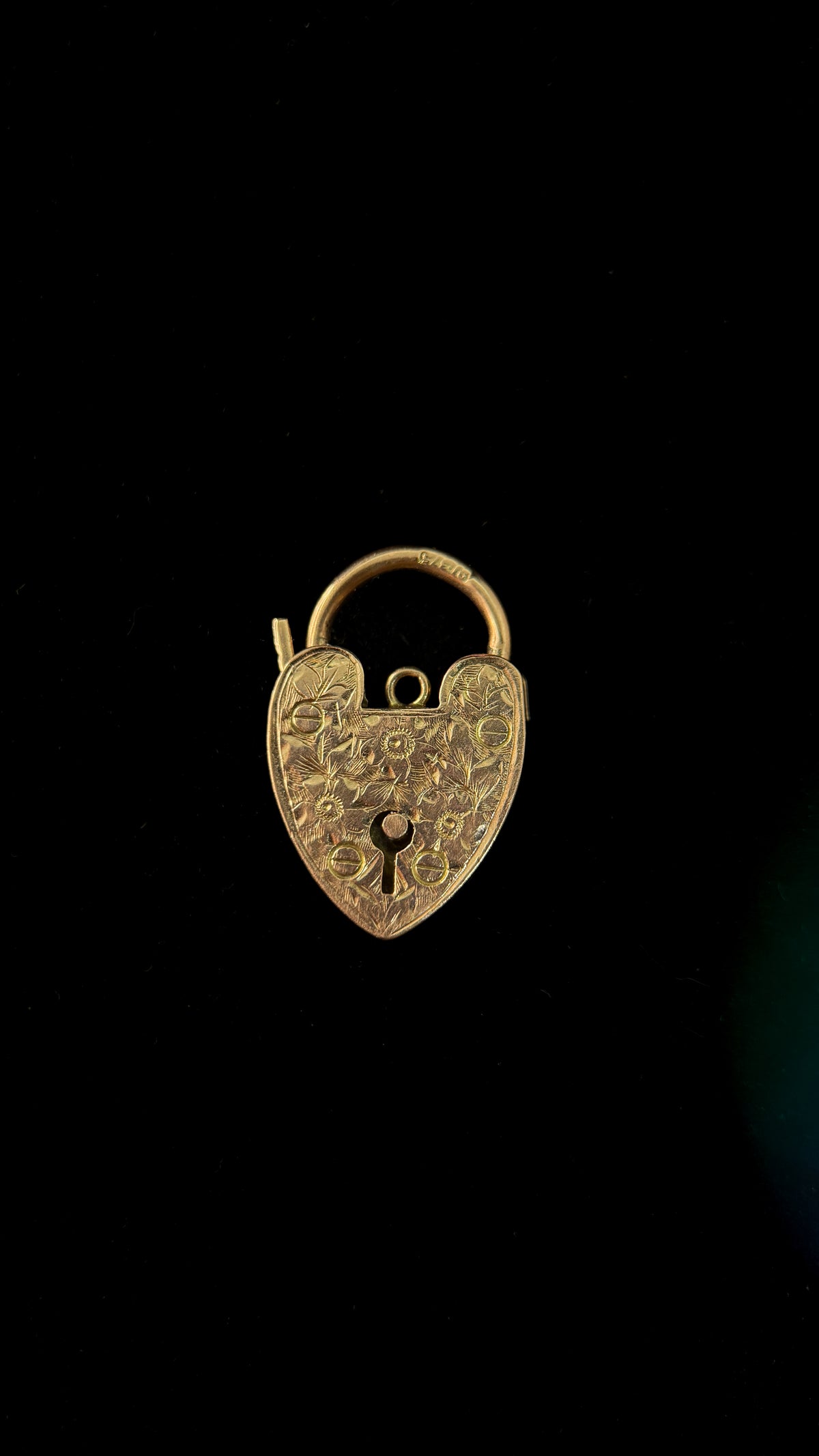 Antique XL Carved Heart Padlock 1909 Full Hallmarks
