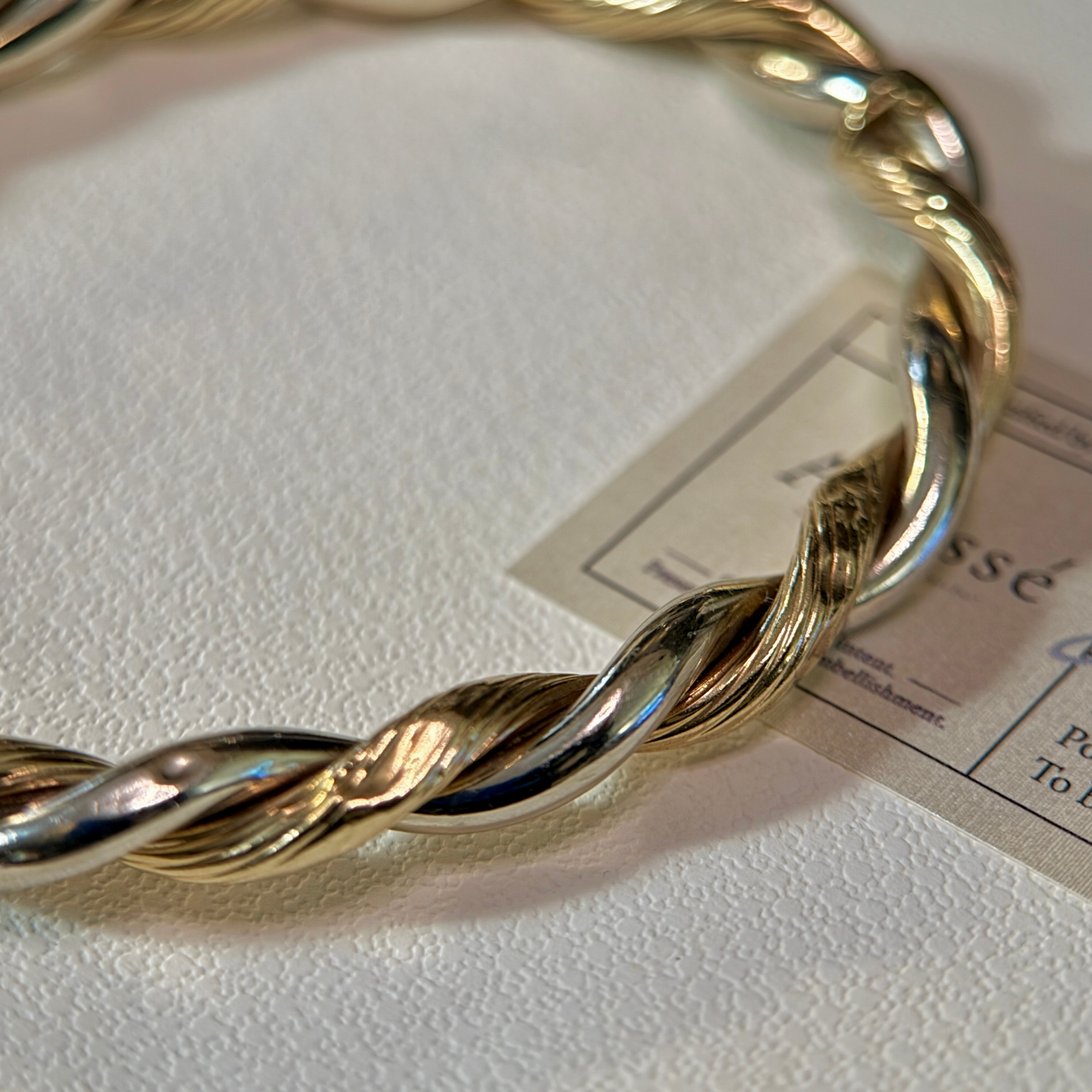Vintage Two-Tone Twist Bangle