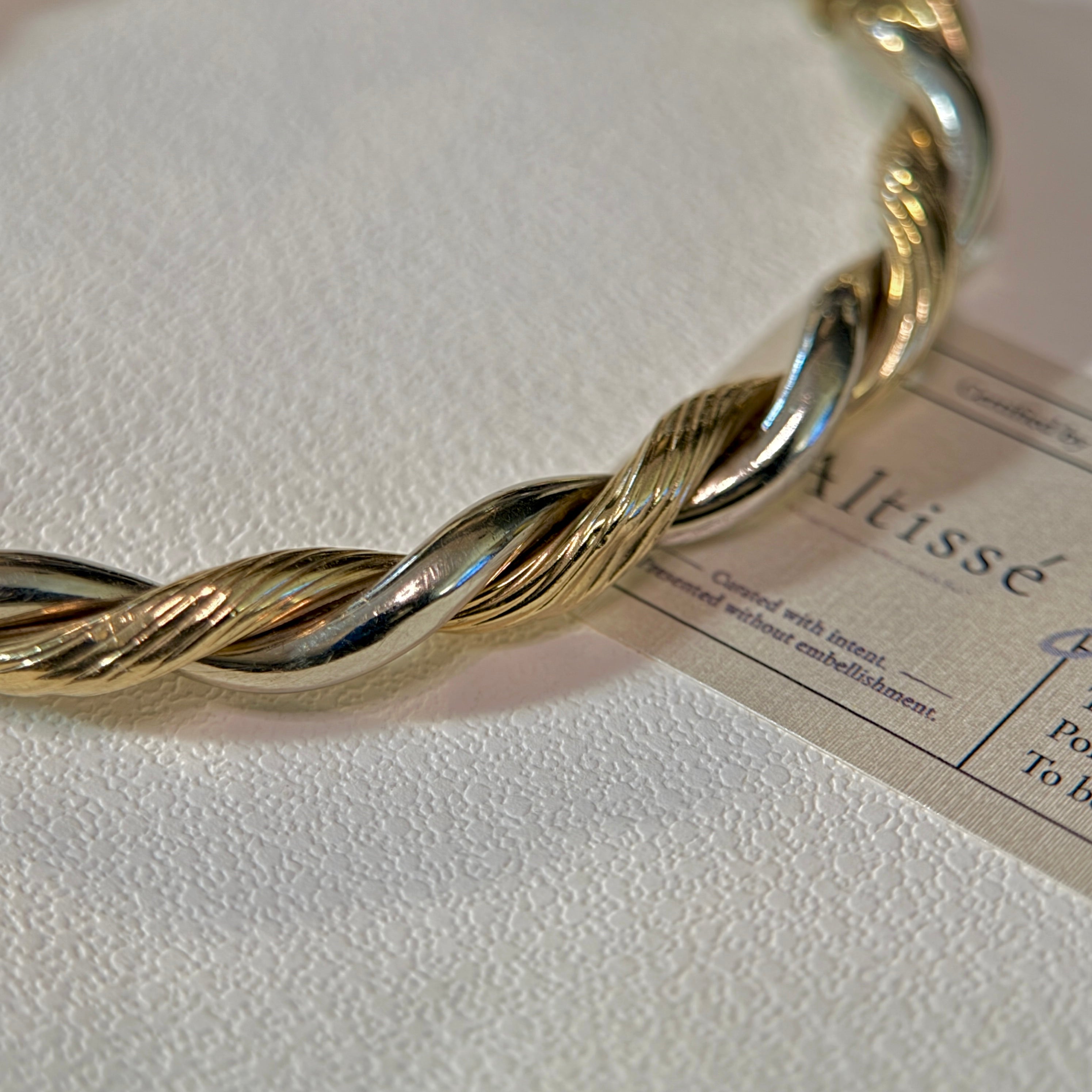 Vintage Two-Tone Twist Bangle