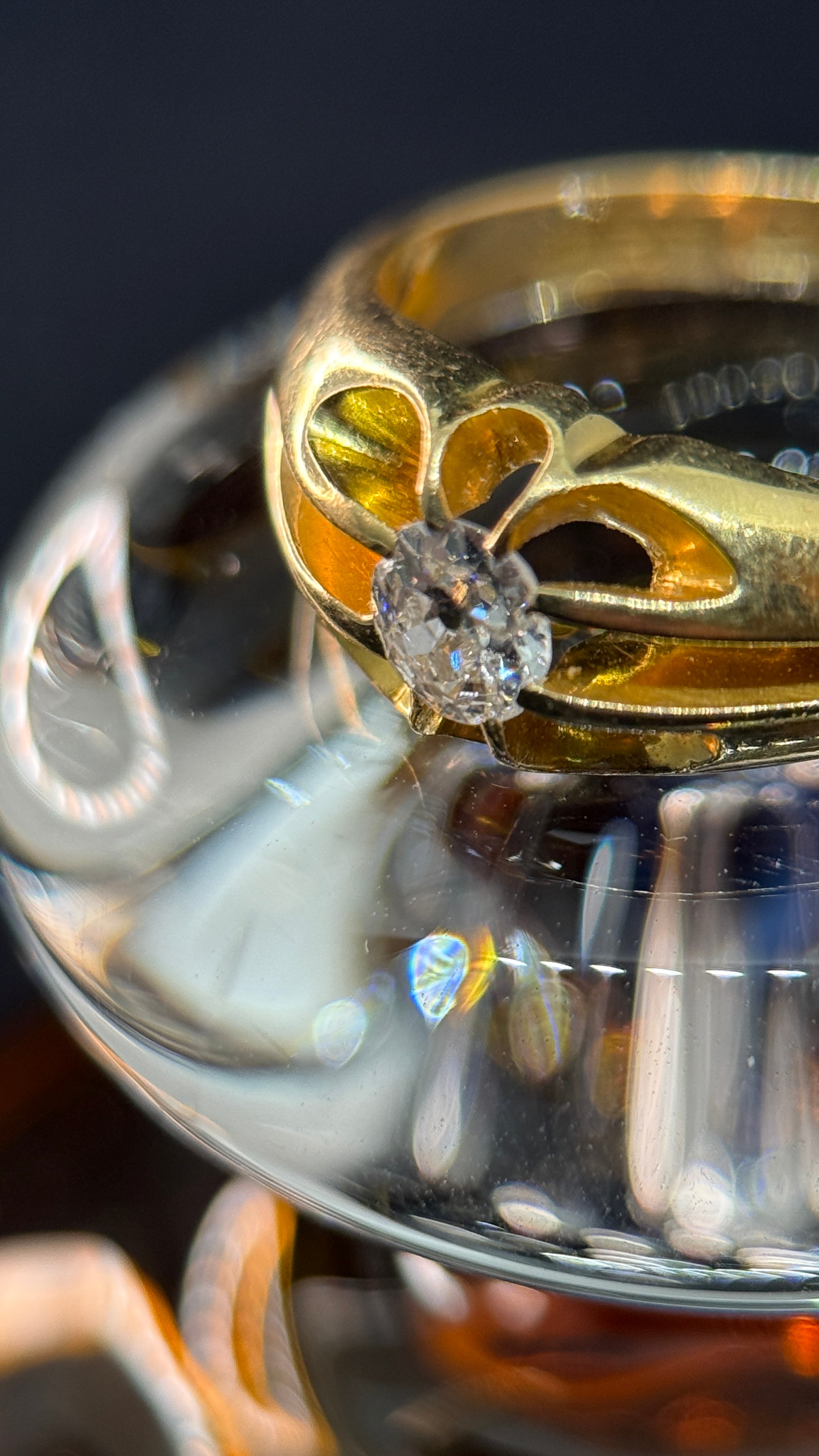 Old Mine Cut Diamond Ring