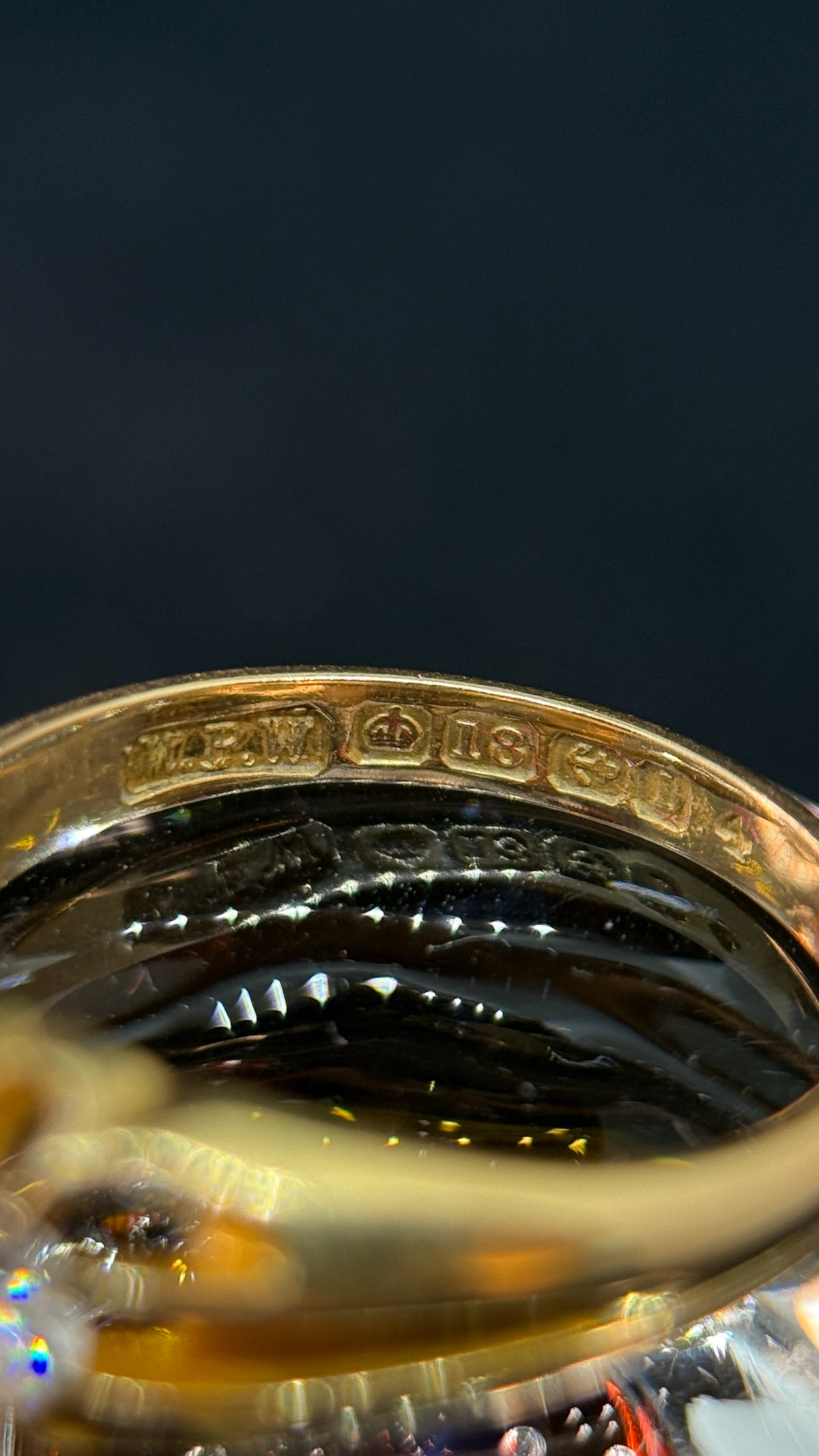Old Mine Cut Diamond Ring