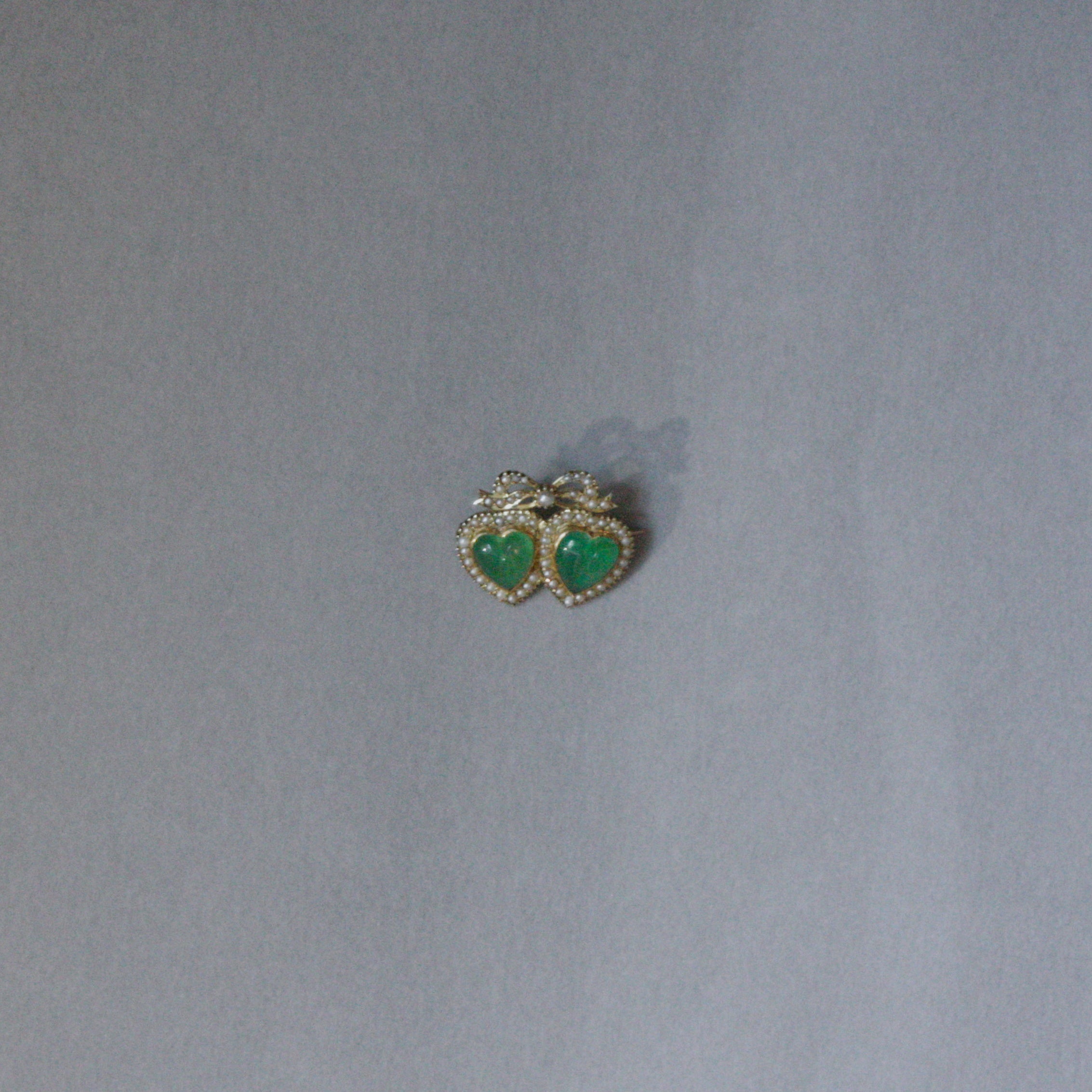 Victorian Double Heart Brooch