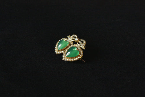 Victorian Double Heart Brooch